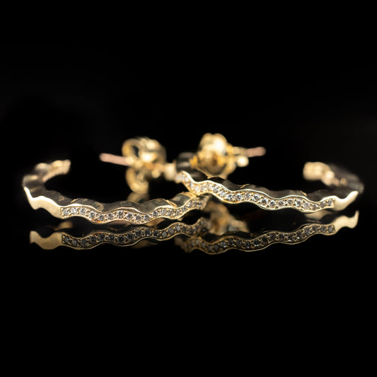 Hoop Earrings with Diamonds