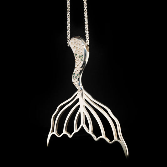 Silver Mermaid Tail Pendant