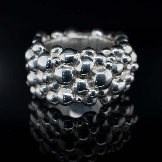 Chunky Bubble Ring in Sterling Silver