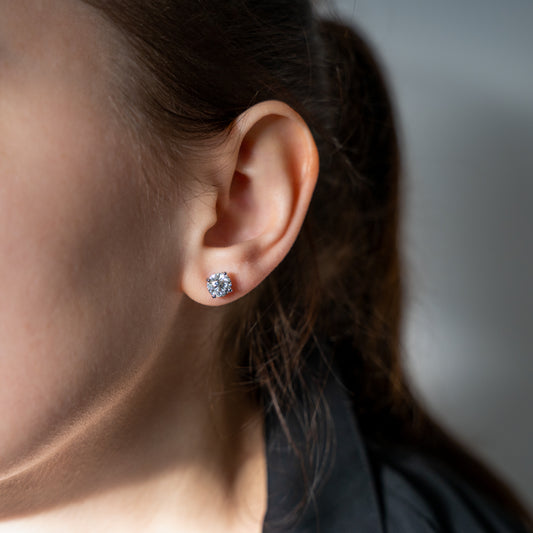 1.08ct Lab Grown Diamond Platinum Stud Earrings