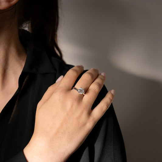 2ct Lab Grown Diamond Platinum Twist Ring