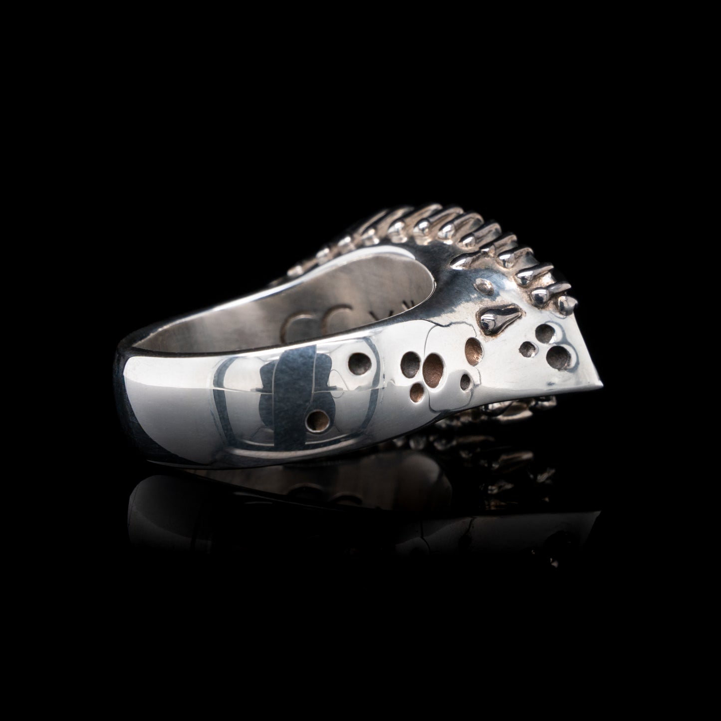 A Vision Etched In Starlight Full Eye Statement Ring in Silver with Rose Gold