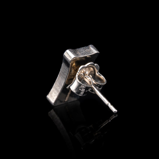 Single Everyman Smile Stud in Silver