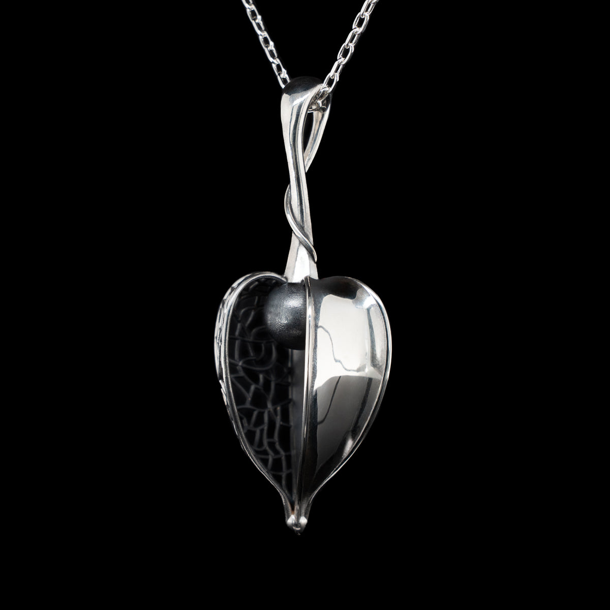 Skeleton Lantern Pendant with Oxidised Ball