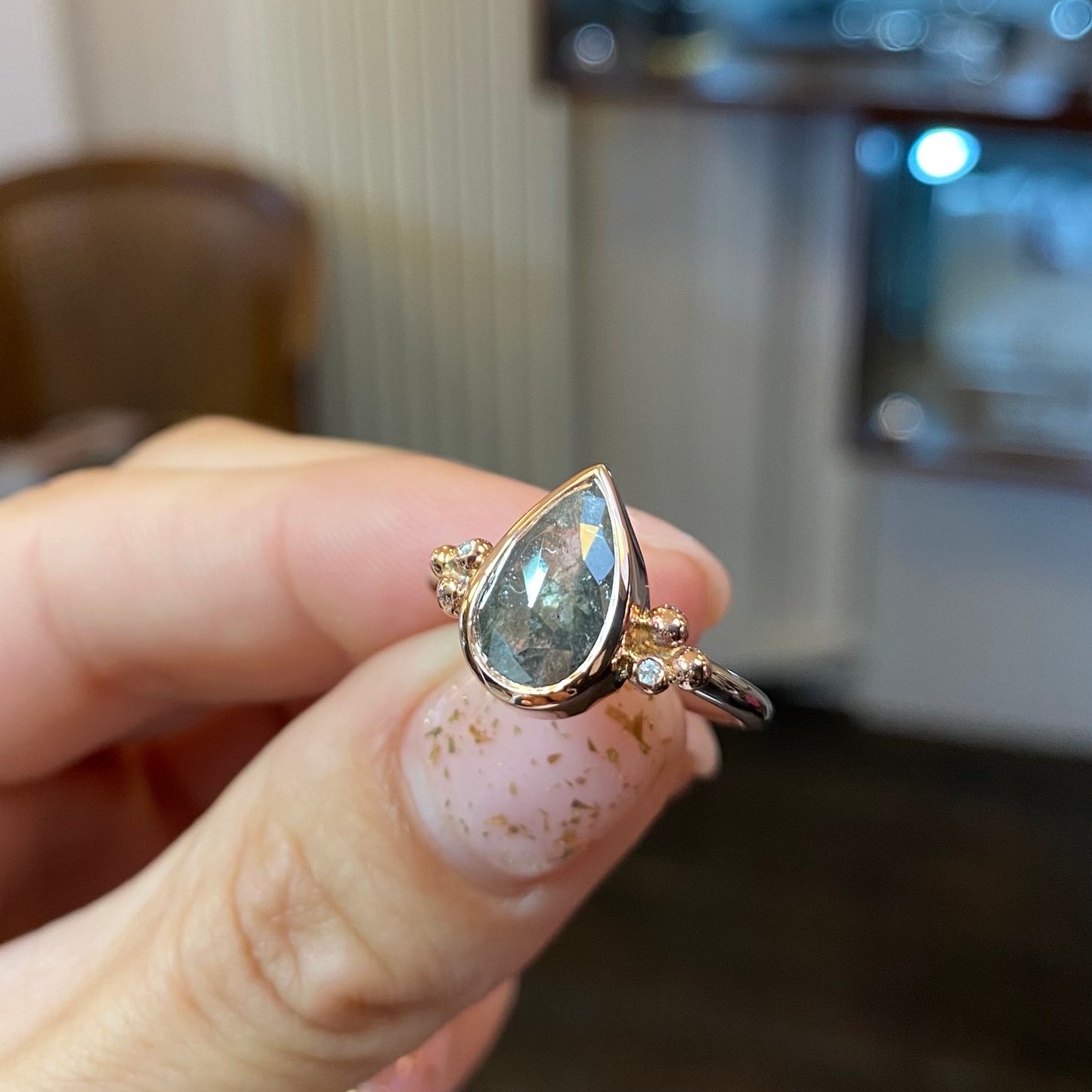 Salt & Pepper Diamond Ring