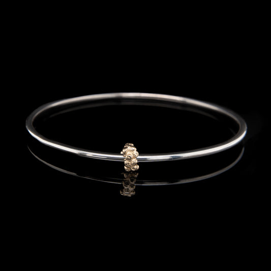 Bangle with Gold Pebble Cog