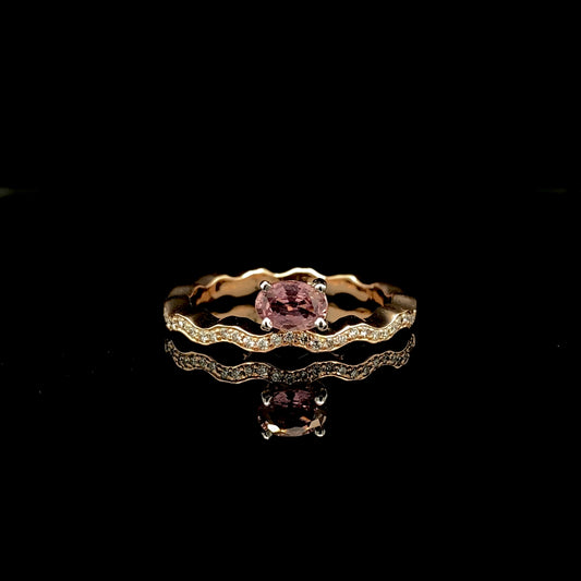 Sapphire Surf Wave Ring