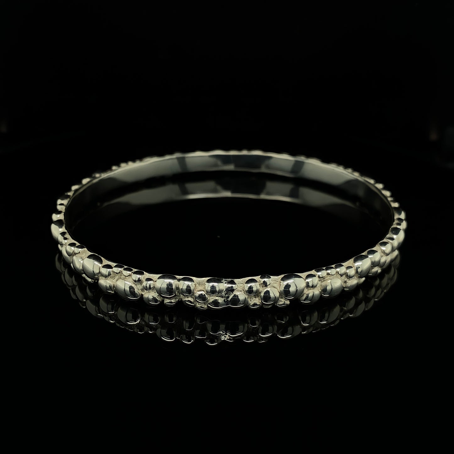 Bubble Bangle in Sterling Silver