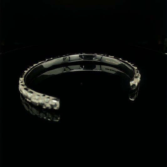 Bubble Cuff Bangle in Sterling Silver