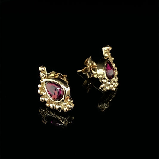 Garnet Bubble Studs