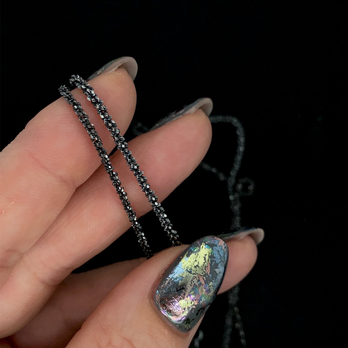 Oxidised Silver Chains