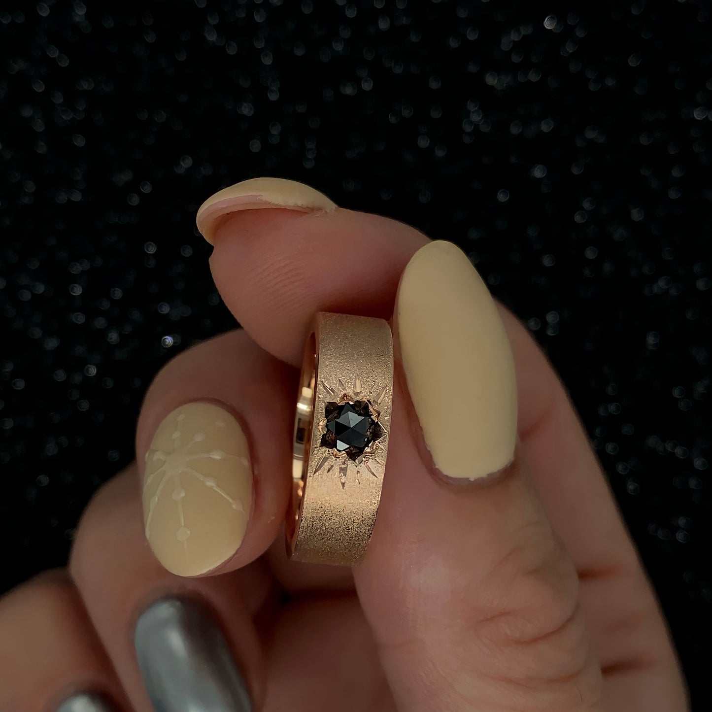 Black Star Diamond Ring