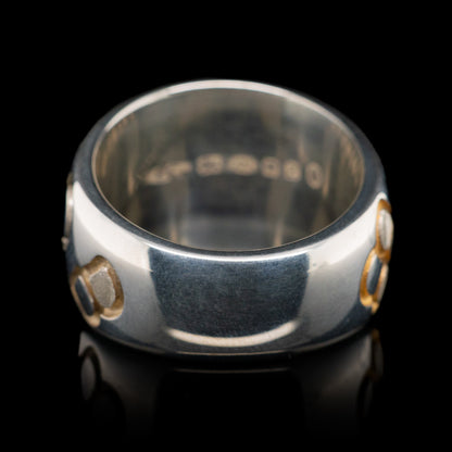 Chunky Engraved Mermaid Scales Gemstone Set Ring