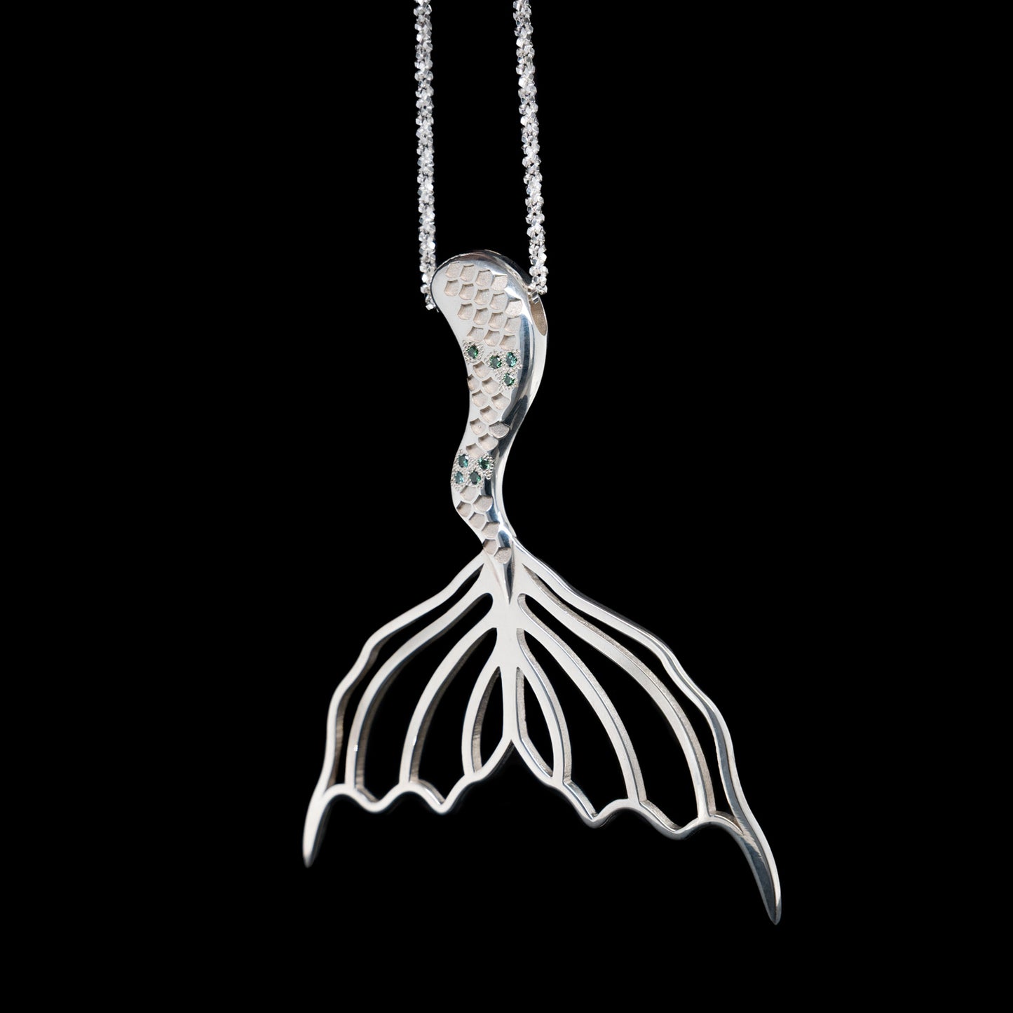Silver Mermaid Tail Pendant