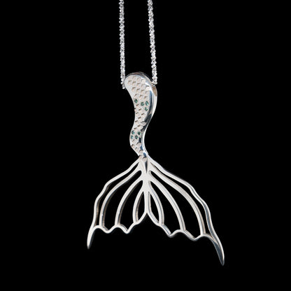 Silver Mermaid Tail Pendant