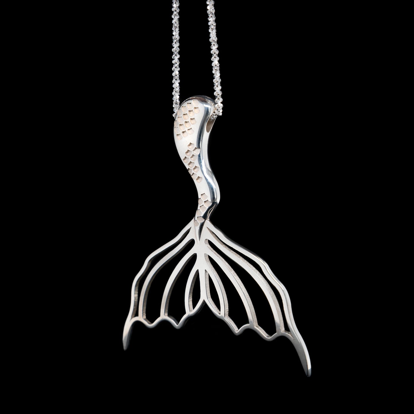 Silver Mermaid Tail Pendant