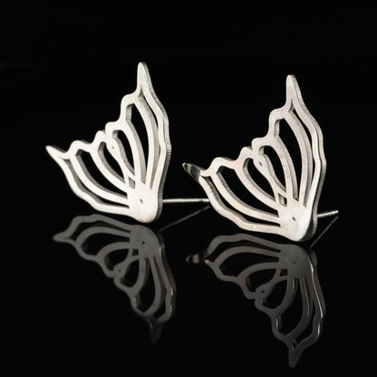 Silver full mermaid tail studs