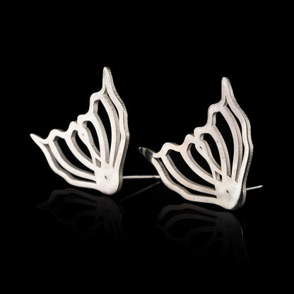 Sterling Silver Mermaid Tail Studs