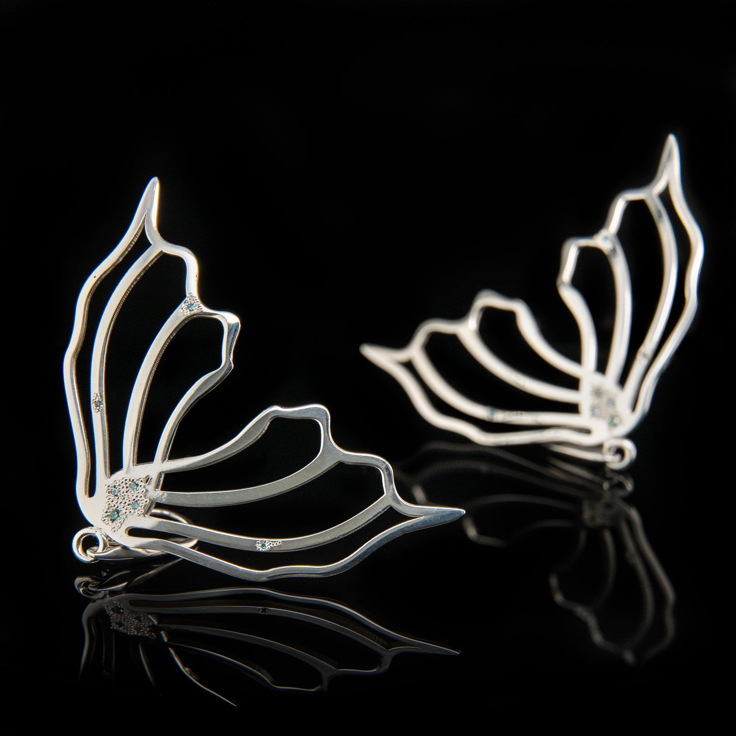 Full Tail mermaid Fan Drop Earrings