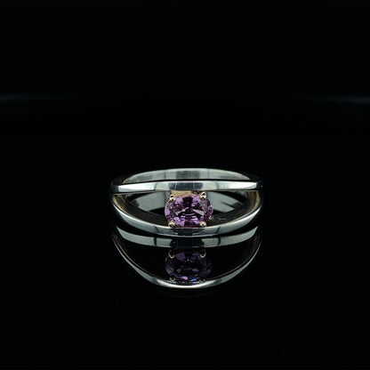 Pink Sapphire Split Band Ring