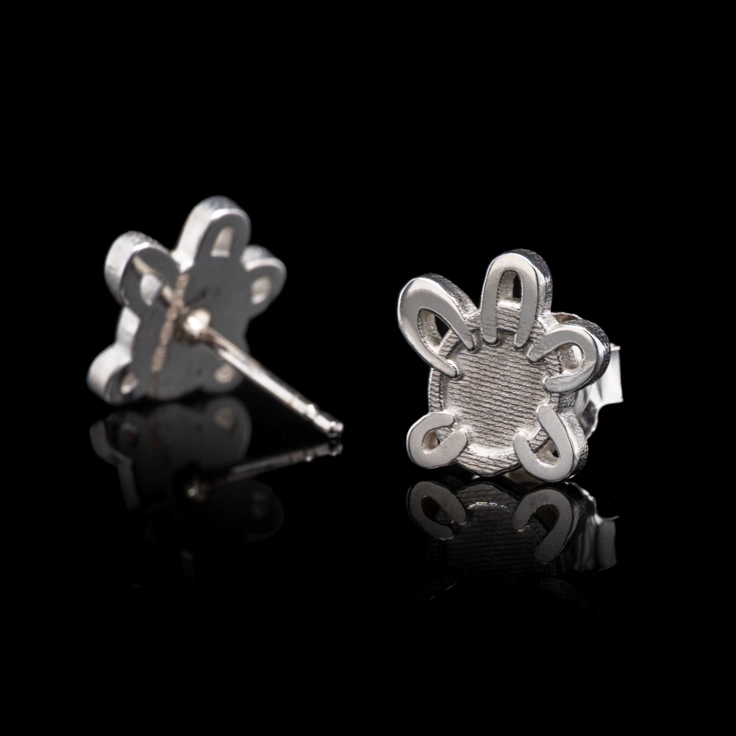 Everyman Hands Studs in Silver