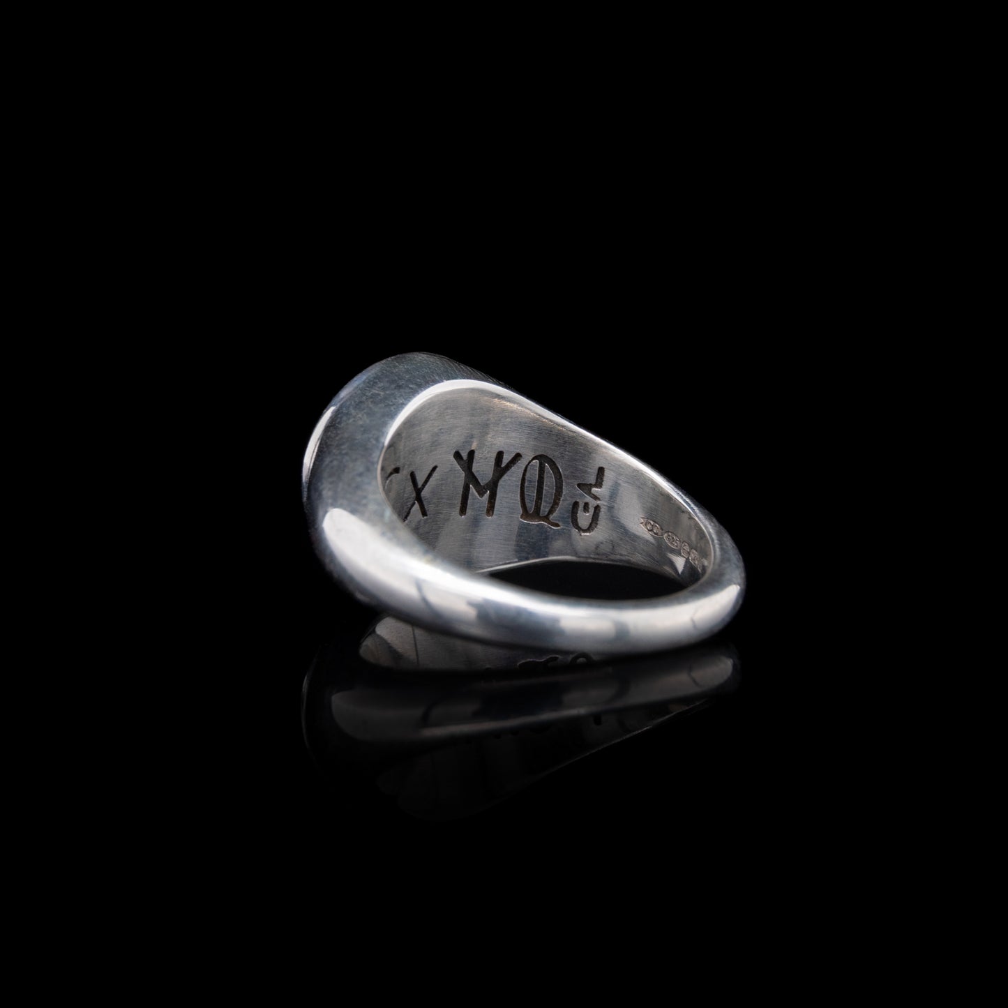 Let Me Show You The World in My Eyes Signet Ring in Silver with Gold Iris