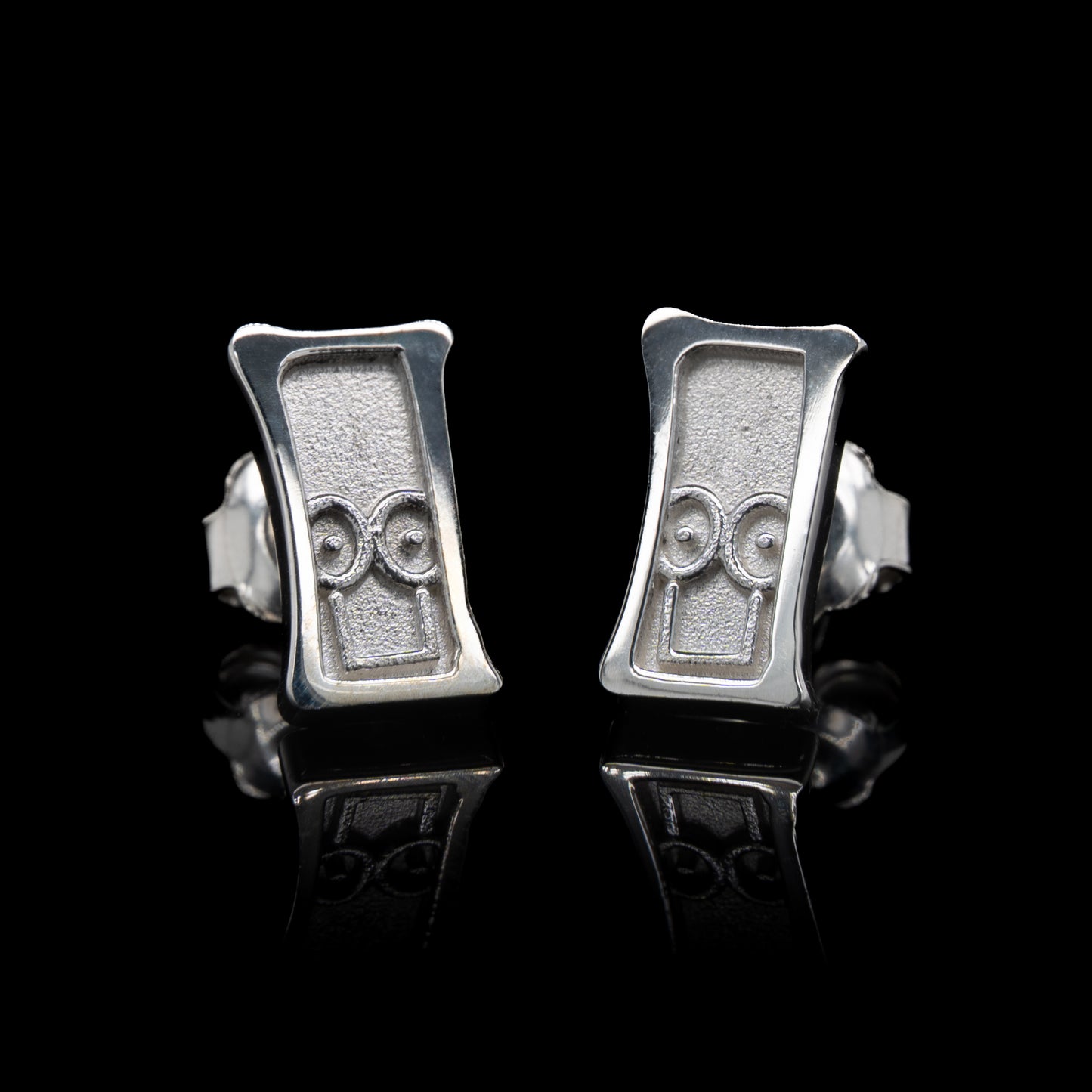 Everyman Smile Studs in Silver