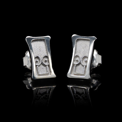Everyman Smile Studs in Silver