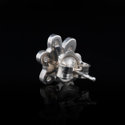 Single Everyman Hands Studs in Silver