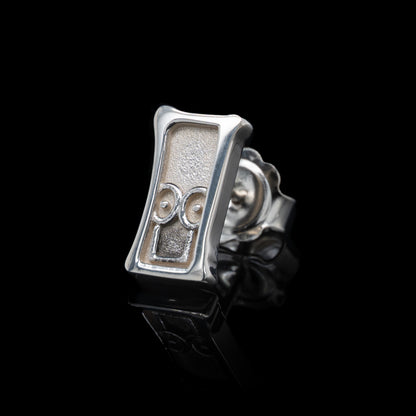 Single Everyman Smile Stud in Silver