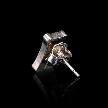 Single Everyman Smile Stud in Silver