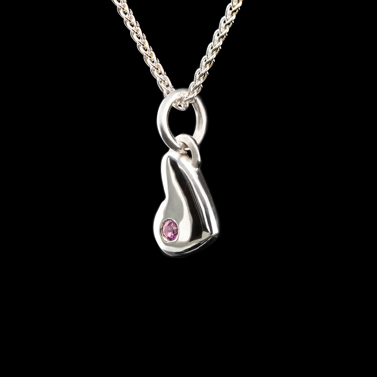 Charming Heart with Ruby Pendant