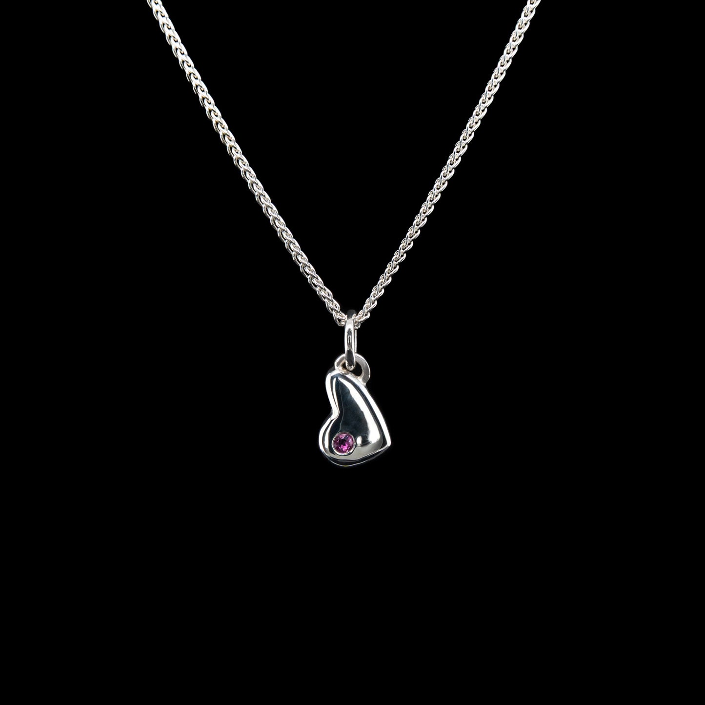 Charming Heart with Ruby Pendant
