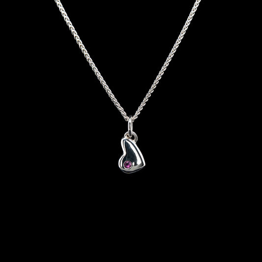 Charming Heart with Ruby Pendant