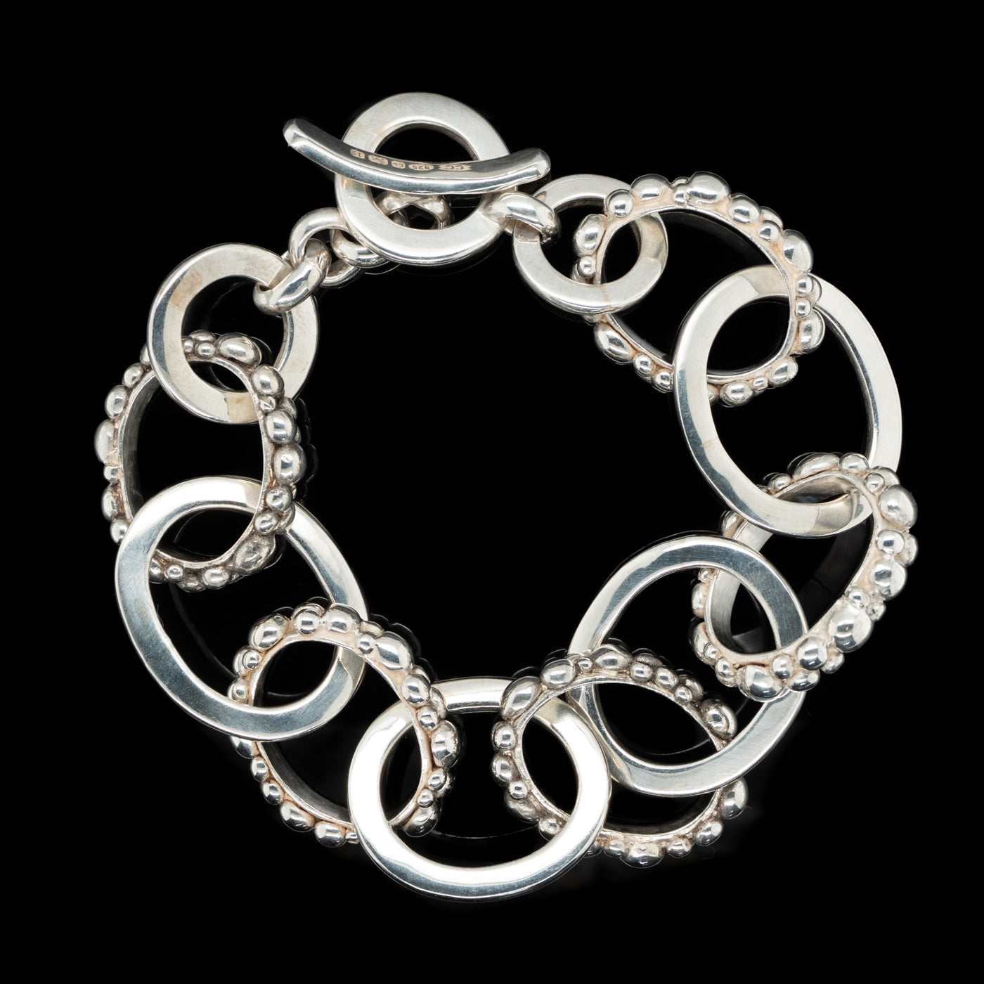 Bubble link bracelet