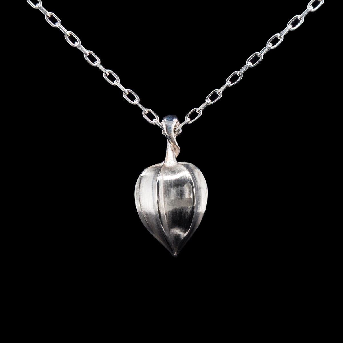 Silver Solid Full Lantern Pendant