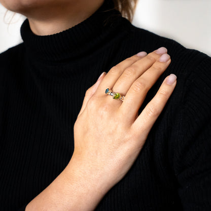 London Blue Topaz & Peridot Ring