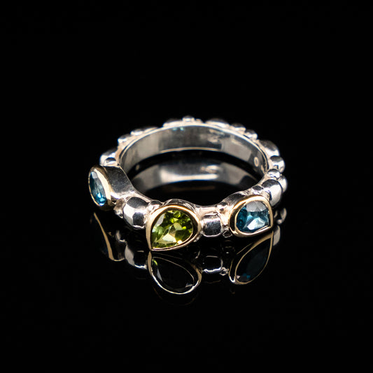 London Blue Topaz & Peridot Ring