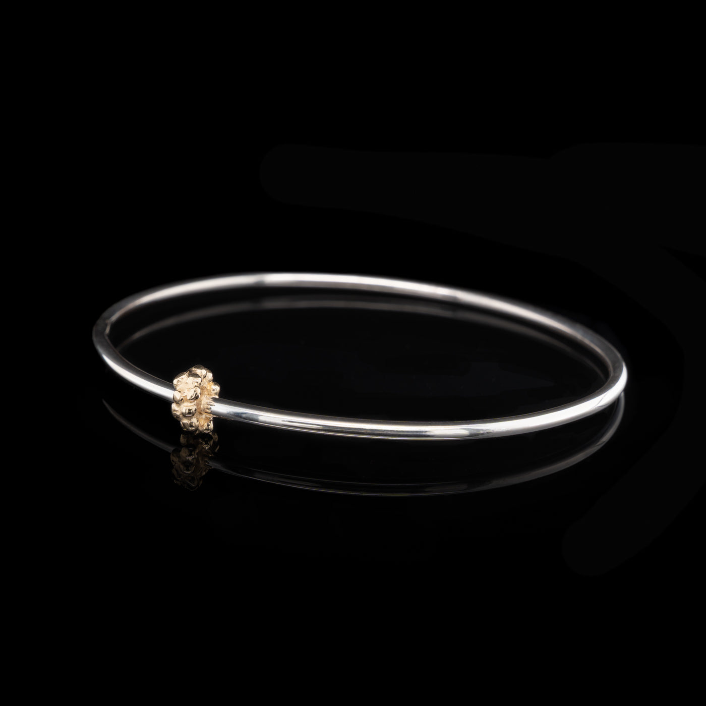 Bangle with Gold Pebble Cog