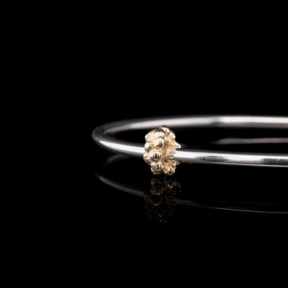 Bangle with Gold Pebble Cog