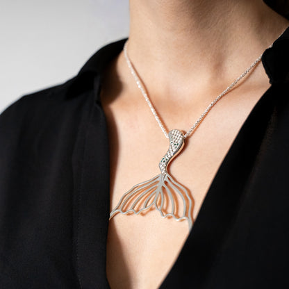 Silver Mermaid Tail Pendant