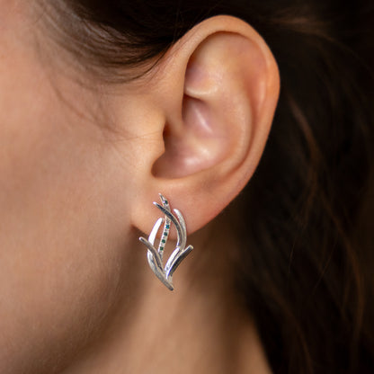 Small Seagrass Stud Earrings