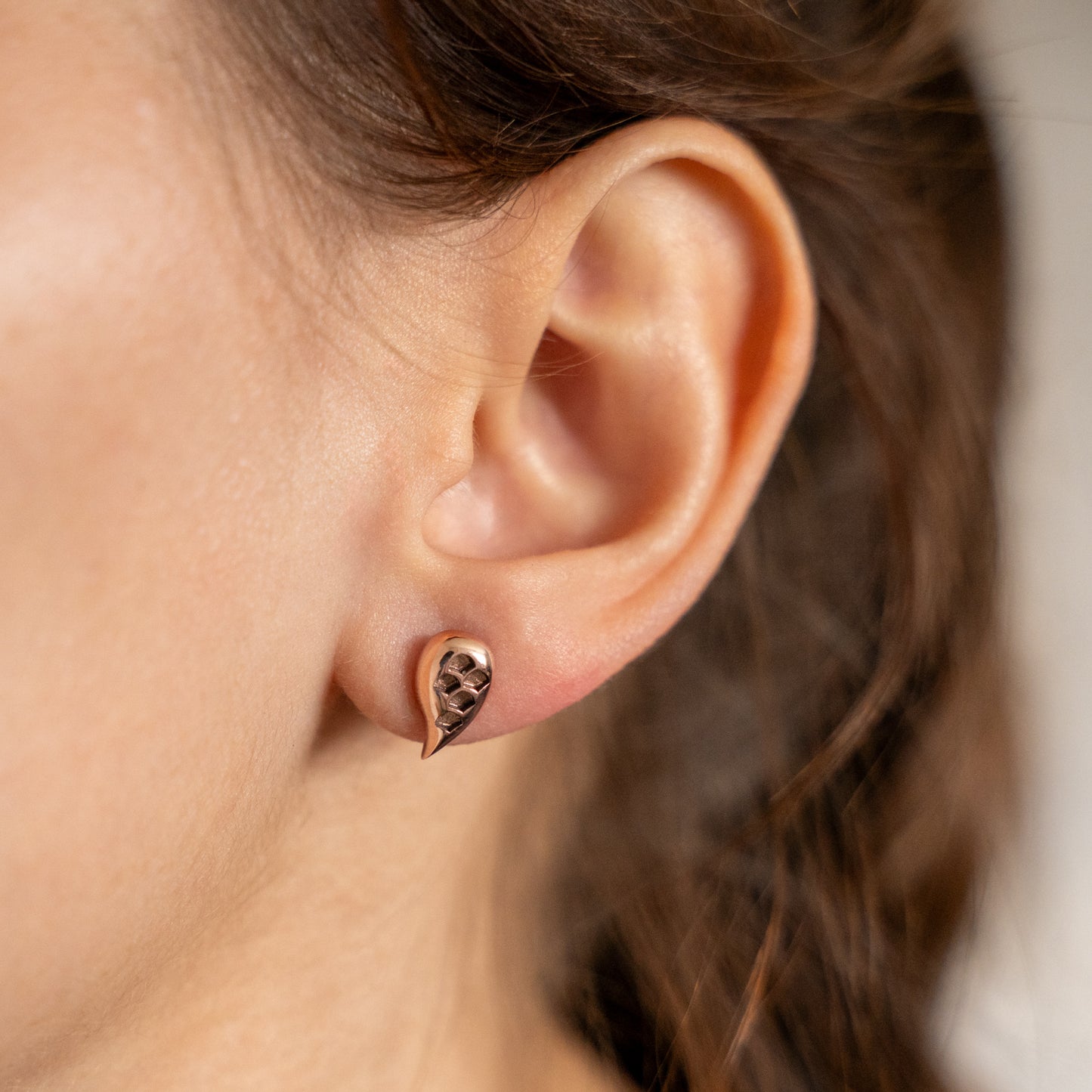 Rose Gold Mermaid Tears Studs