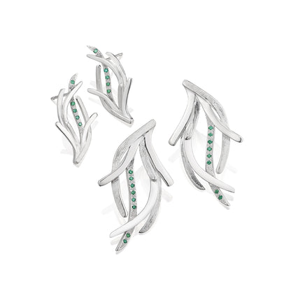 Small Seagrass Stud Earrings