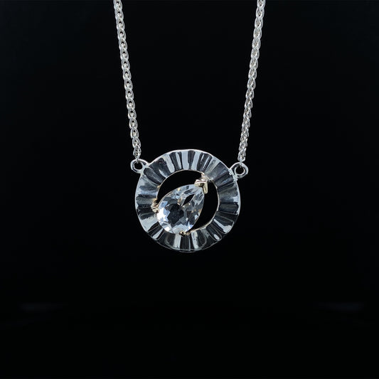 Topaz Surf Wave Necklace