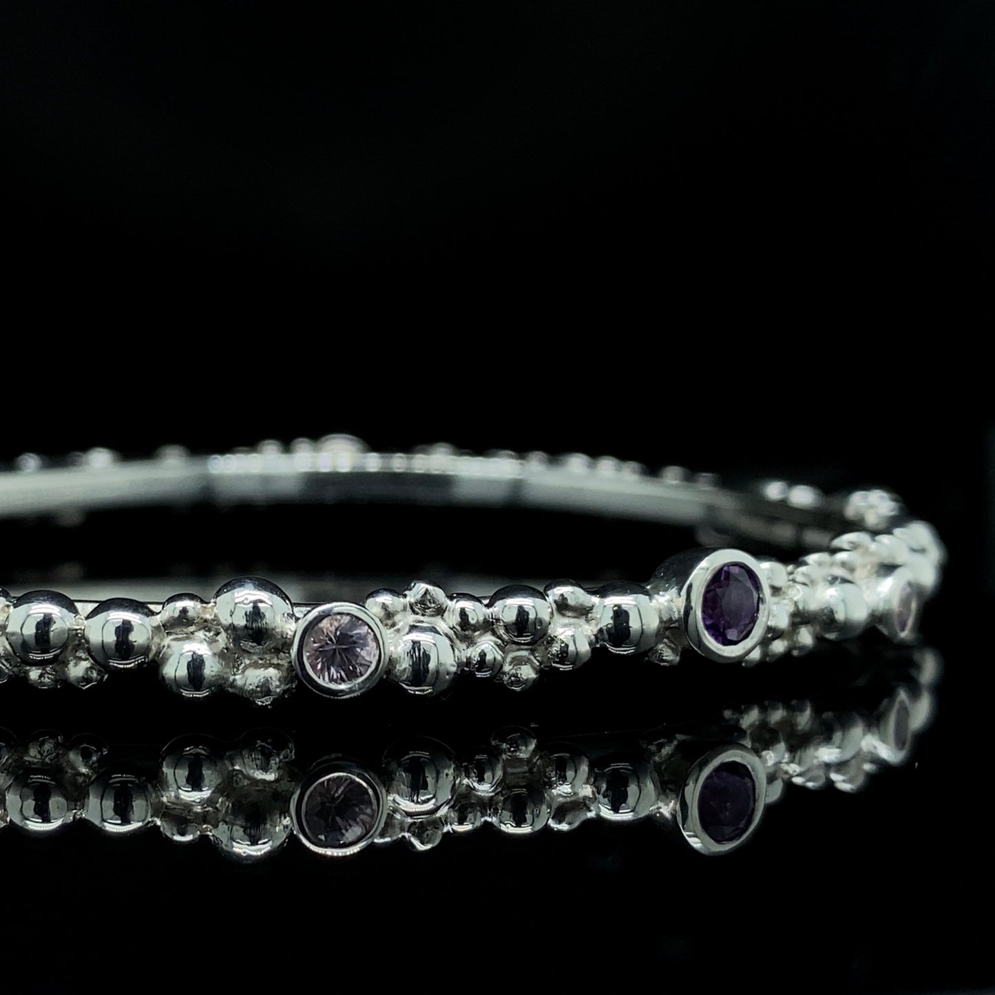 Amethyst Bubble Bangle