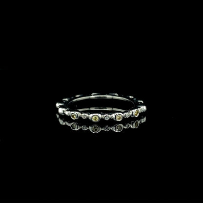 Yellow Diamond Shore-line Ring