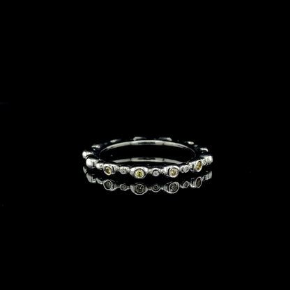 Yellow Diamond Shore-line Ring