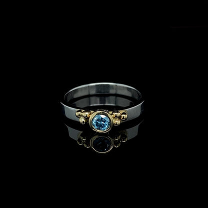 Blue Diamond Contemporary Ring