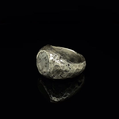 ZZ Diamond Signet Ring